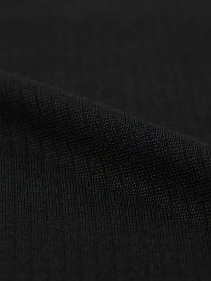 Ribbed Top: Rich Black