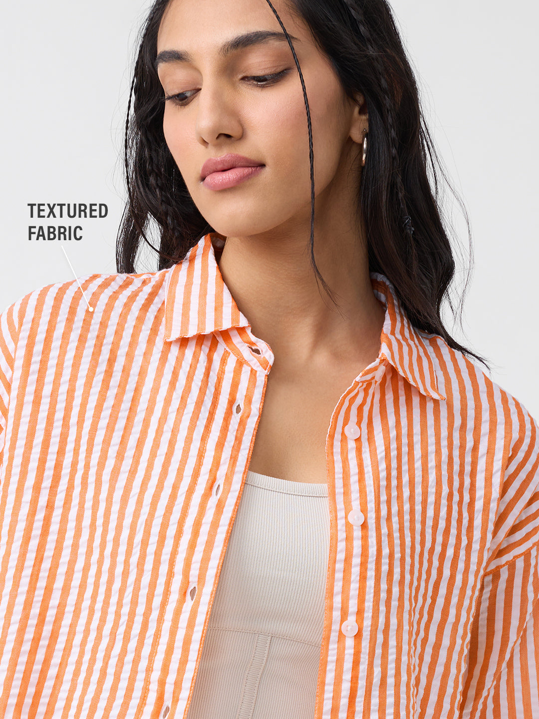 Textured Stripes: Tangerine