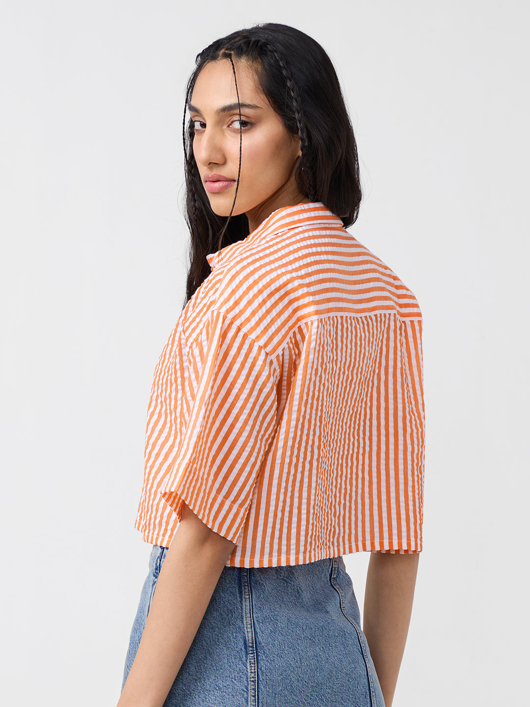 Textured Stripes: Tangerine