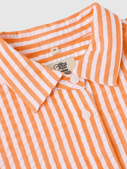 Textured Stripes: Tangerine