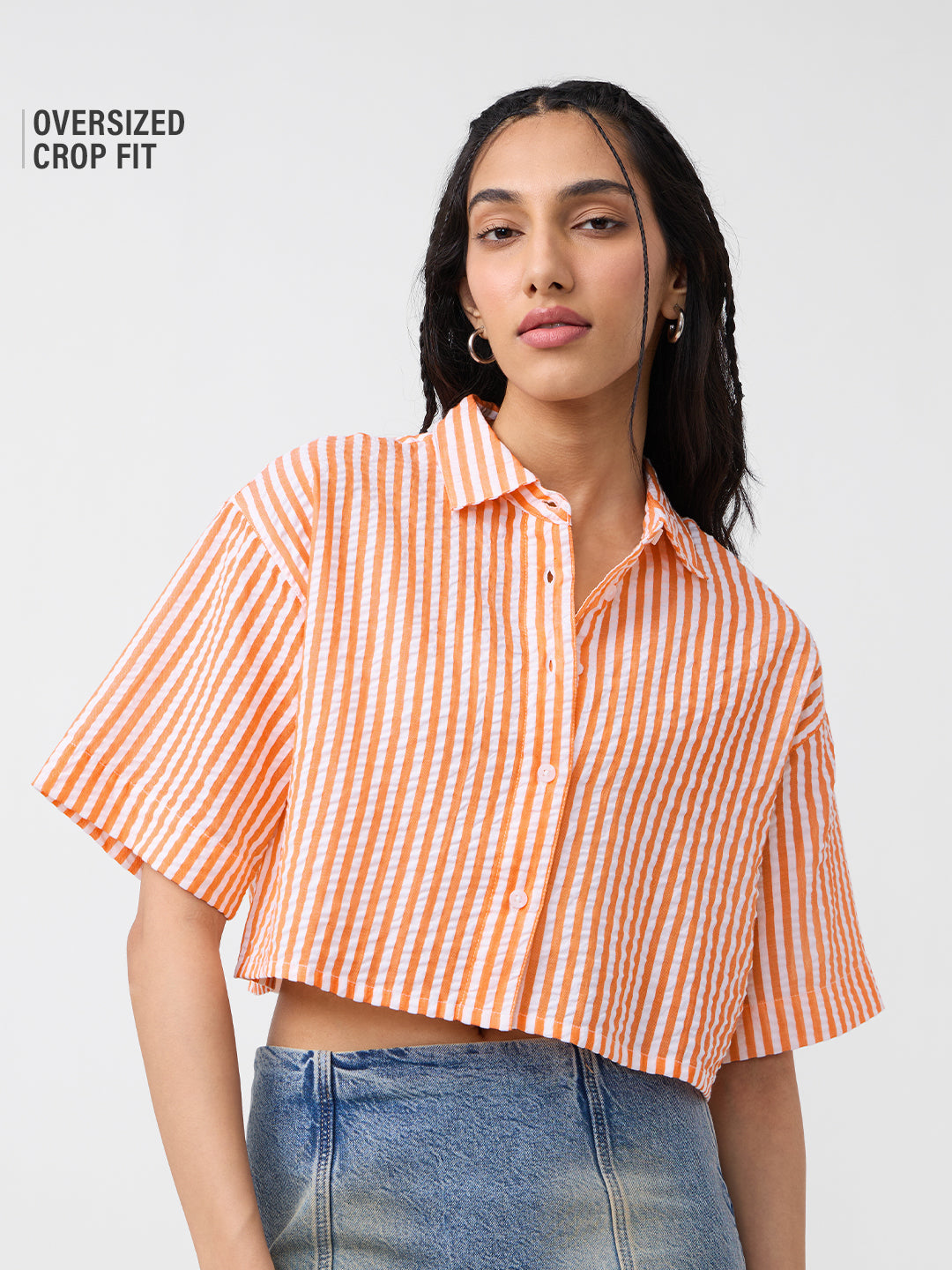 Textured Stripes: Tangerine