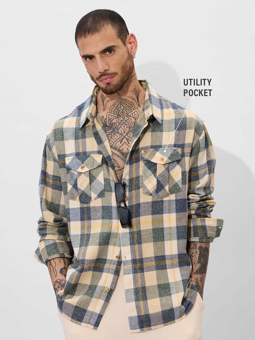 Plaid: Blue, Green, and Yellow