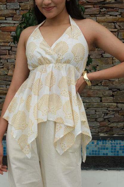 HalterNeck Top (Seashell)