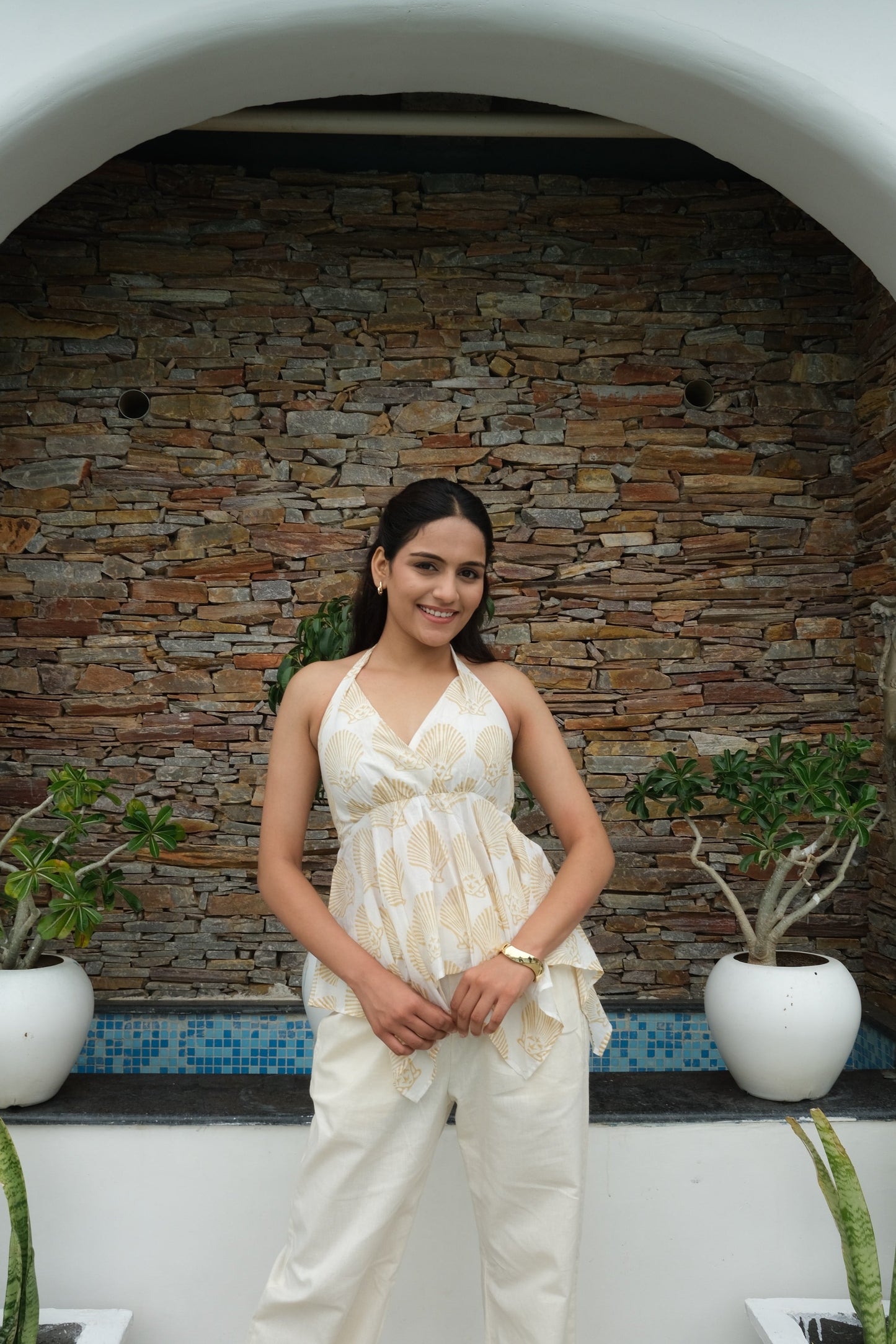 HalterNeck Top (Seashell)