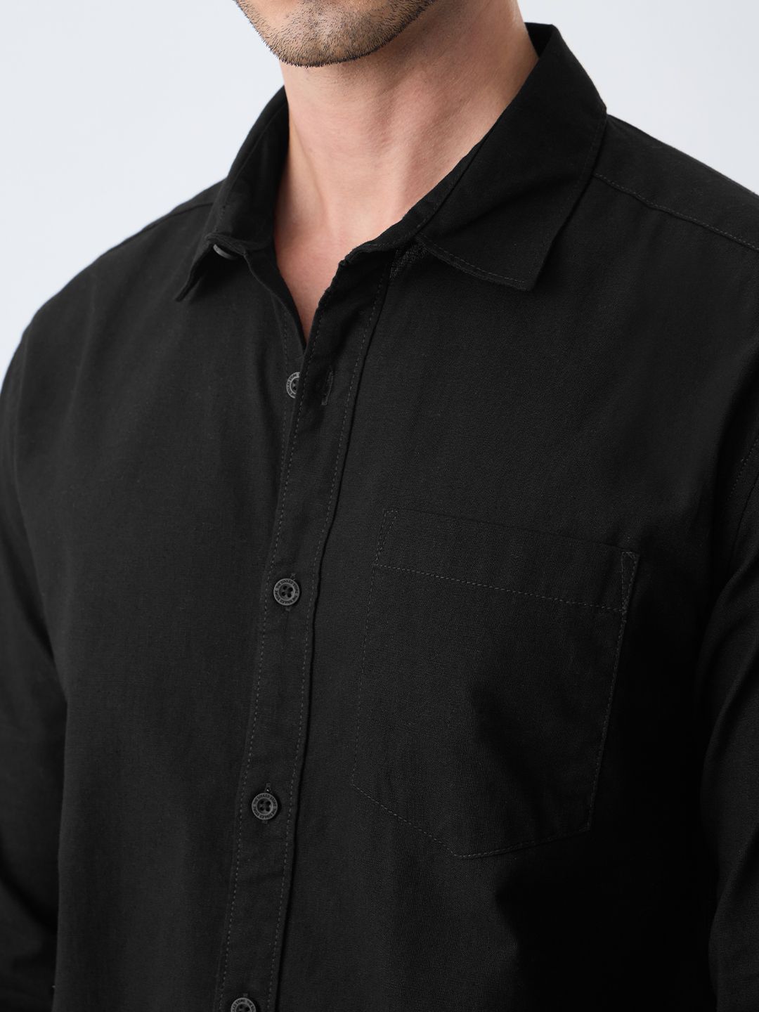 Cotton Linen: Soft Black