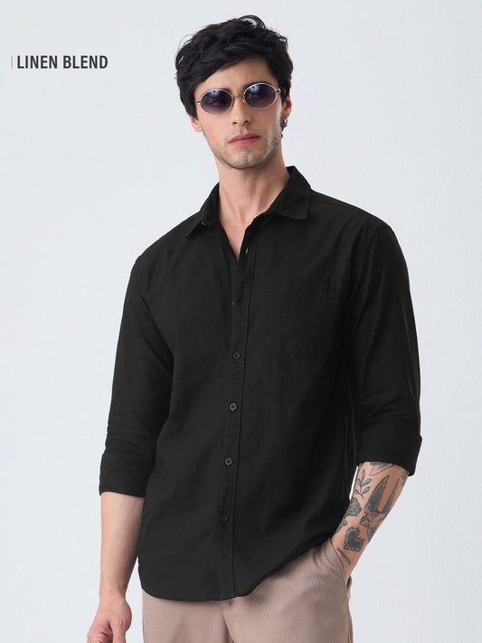 Cotton Linen: Soft Black