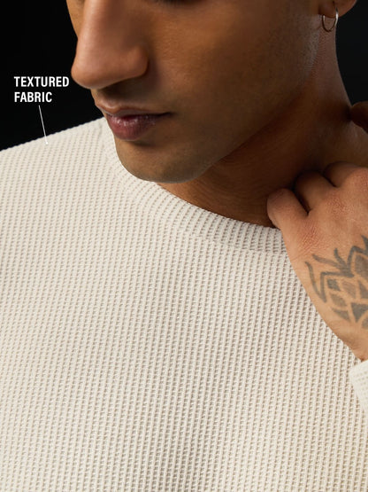 Oversized Sweatshirt: Ivorygrid