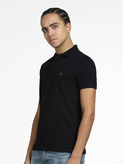 Polo Collar Slim Fit Cotton T-shirt