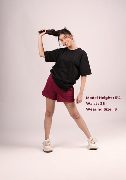 Playtime Shorts in Cranberry Red