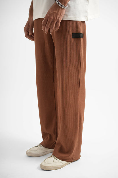 Rusty Brown Waffle Lounge Pants