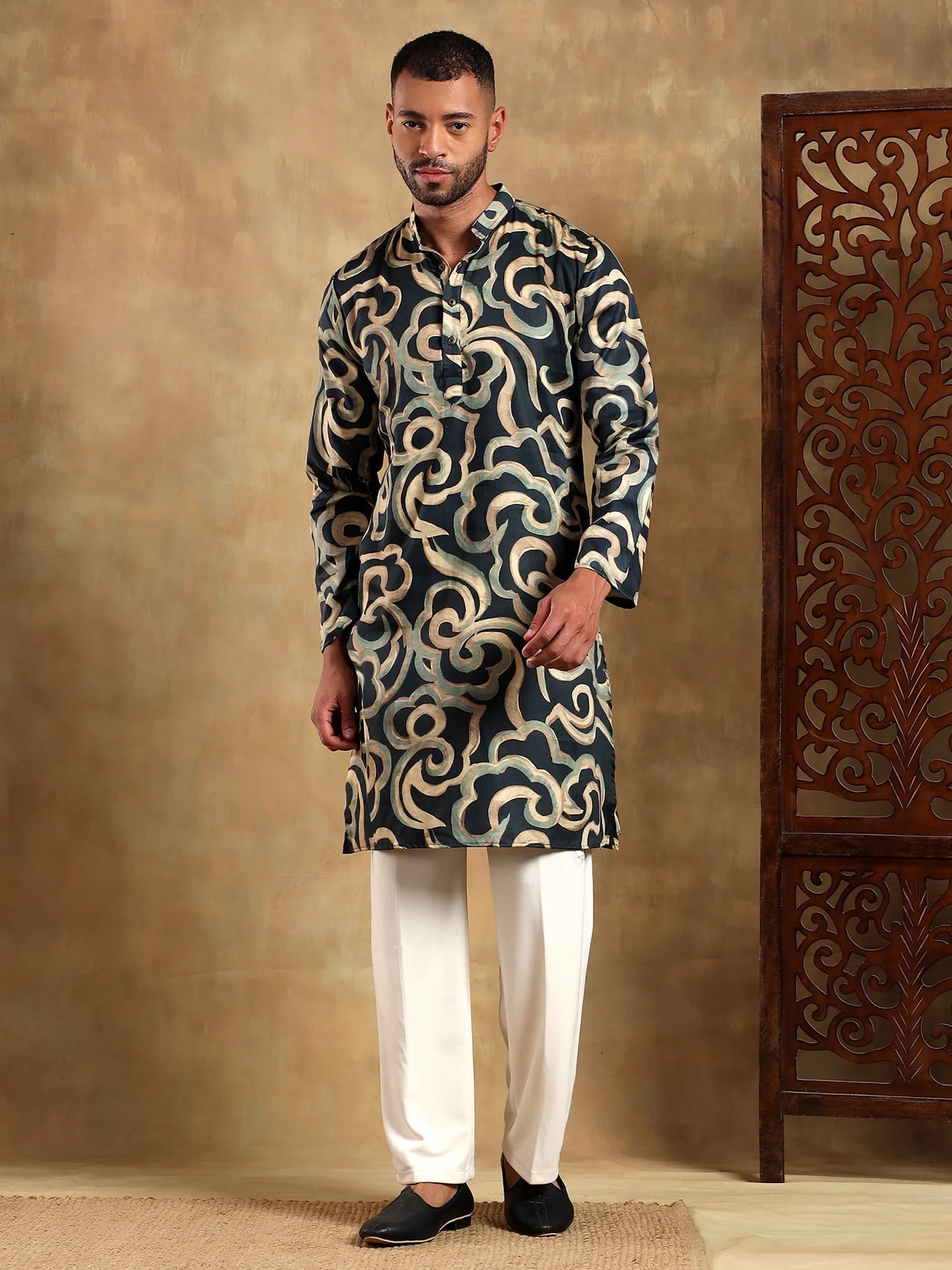 Heritage Abstract Printed Long Kurta