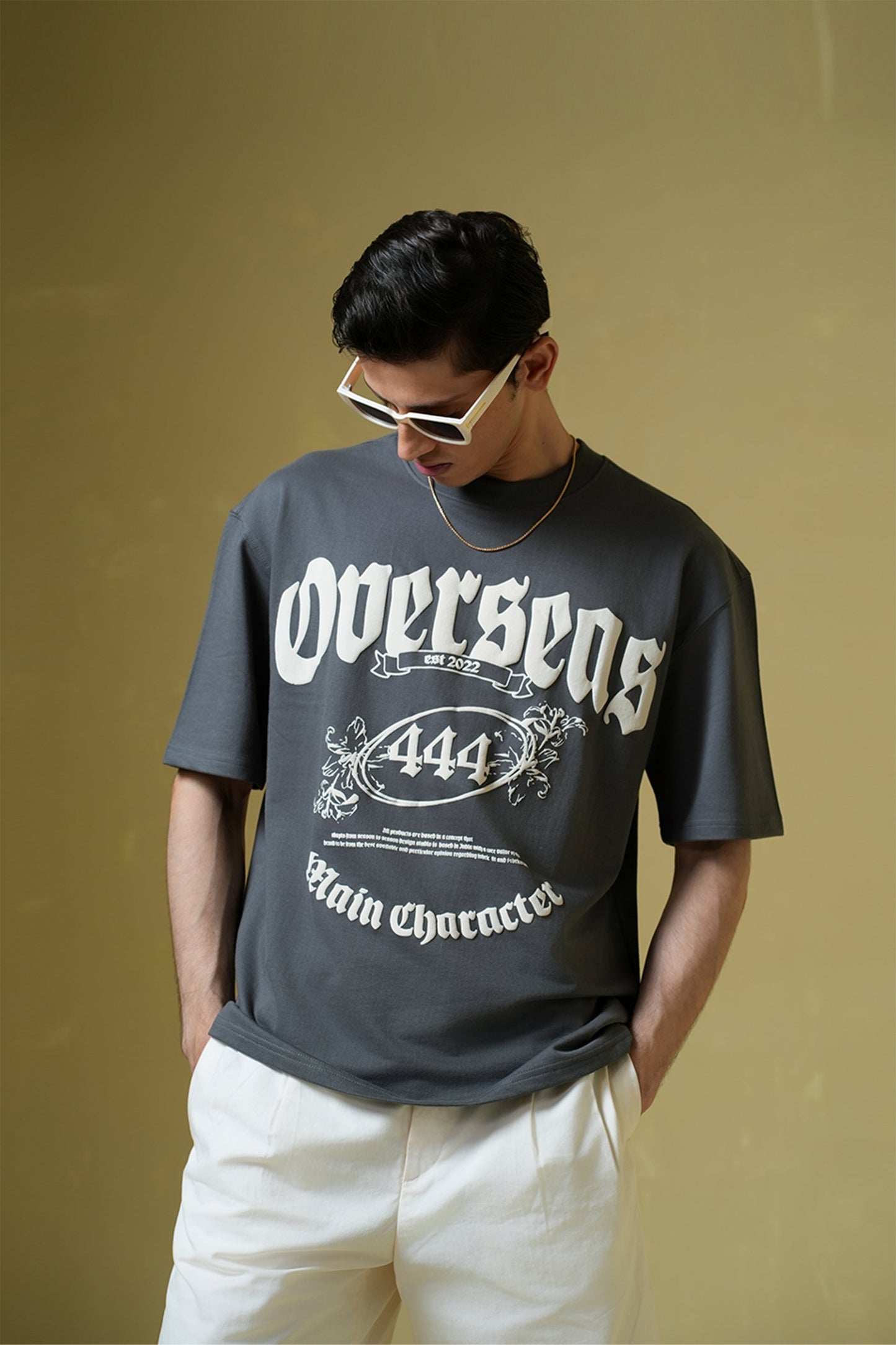 Overseas Smokey Grey Oversized T-Shirt