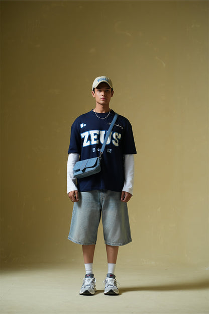 Zeus Navy blue oversized t-shirt