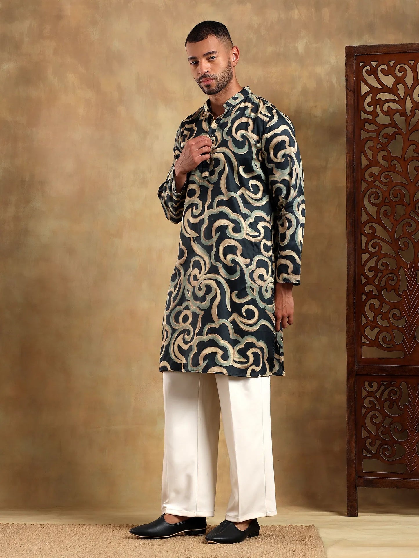 Heritage Abstract Printed Long Kurta