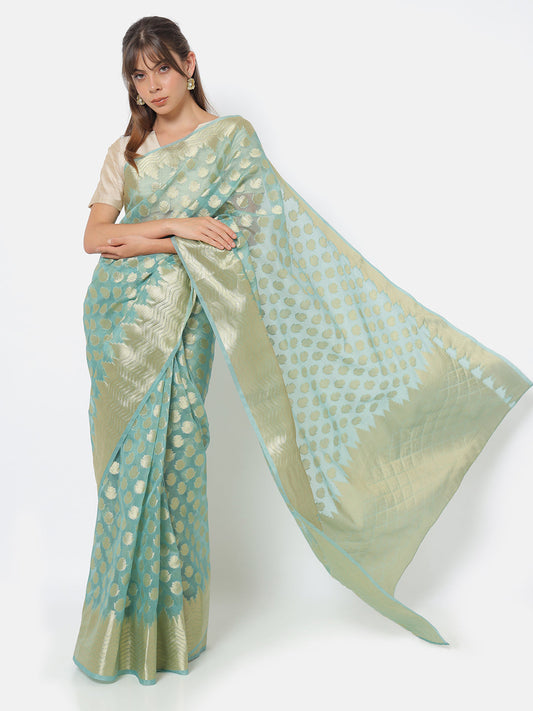 Varuna Light Blue Saree