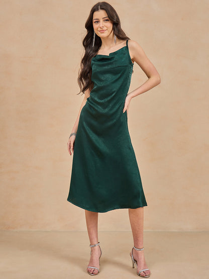Cowl Neck Midi Dress