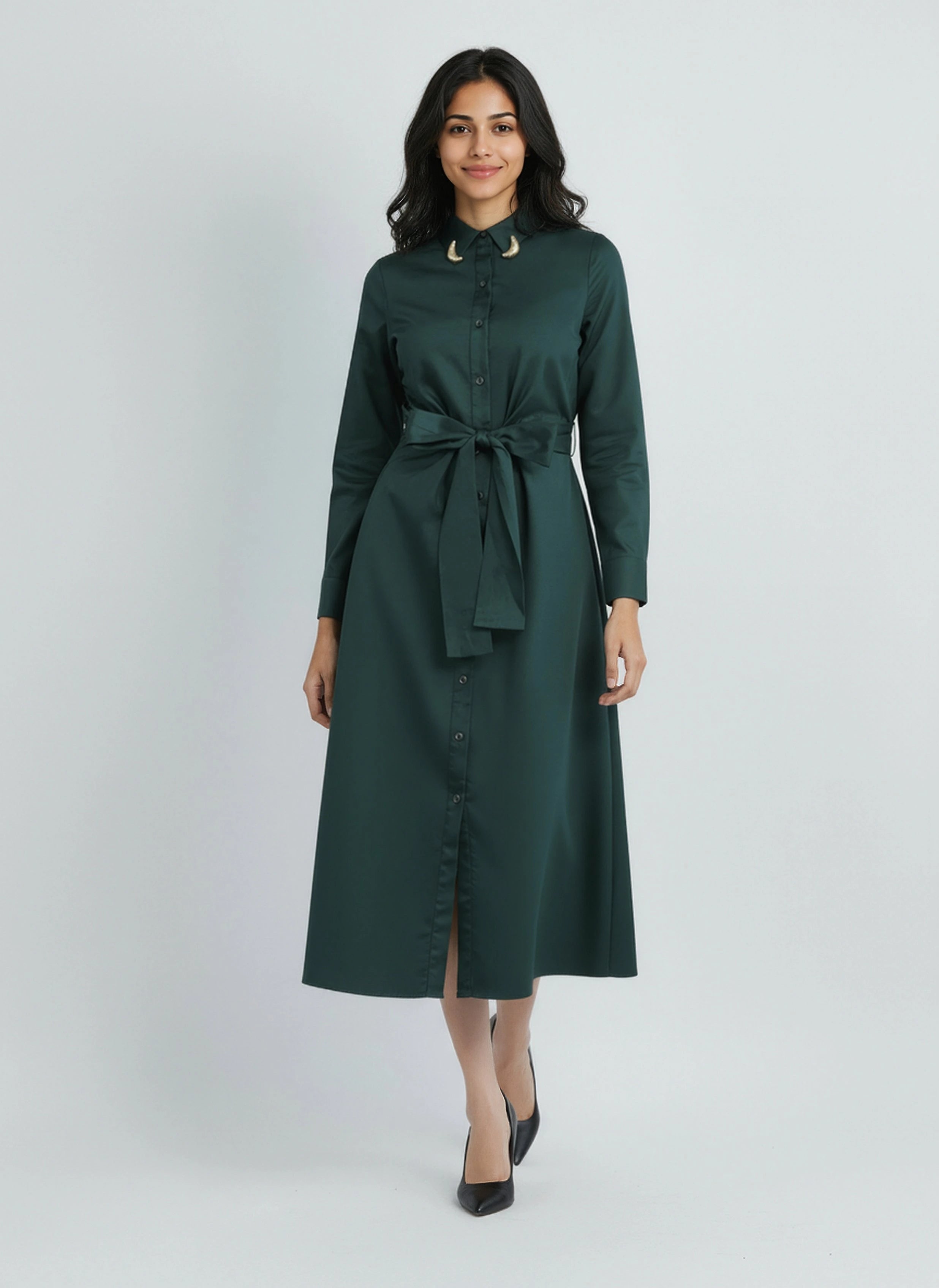 Corp Dress - Cotton Satin Green