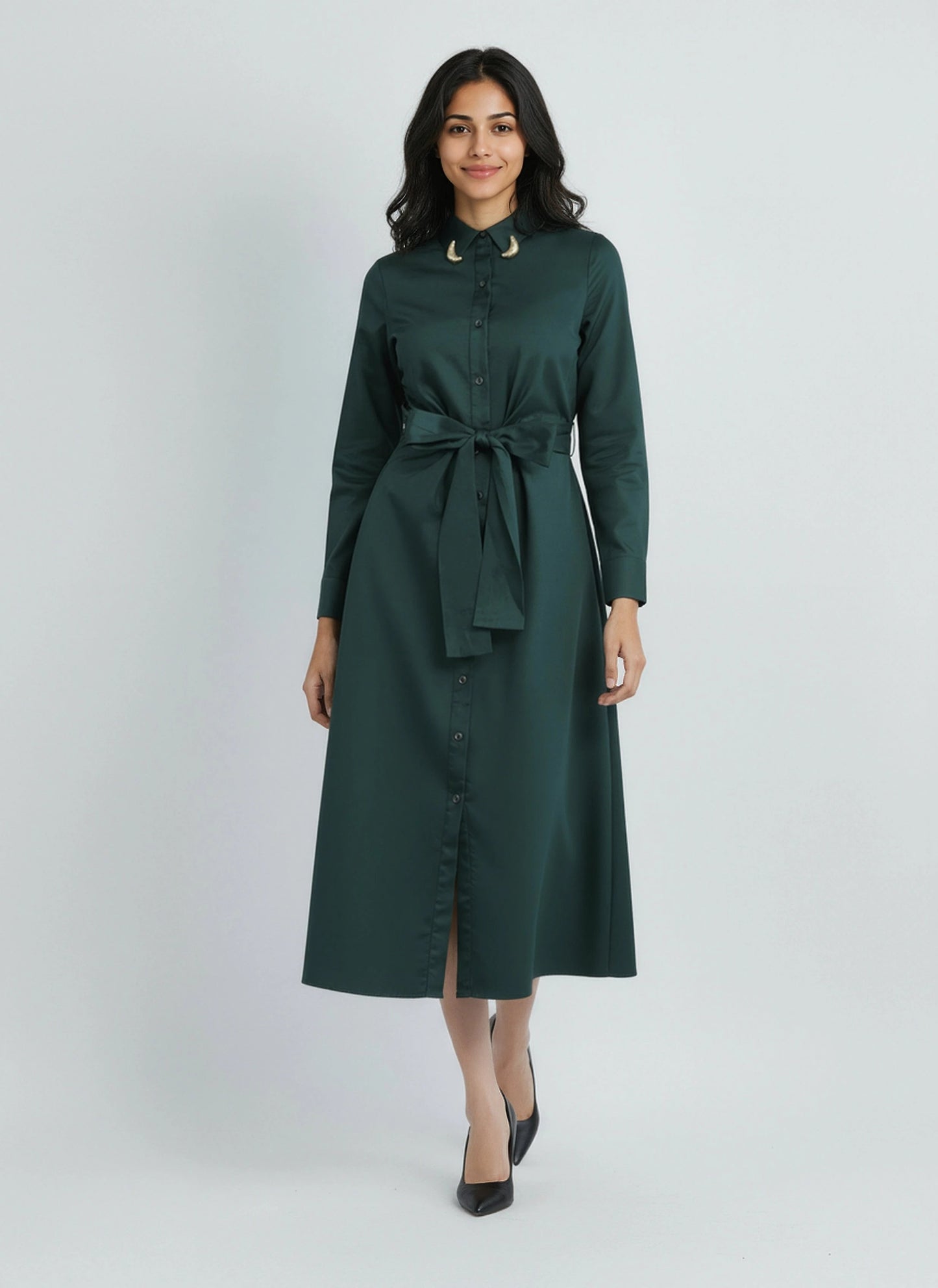 Corp Dress - Cotton Satin Green
