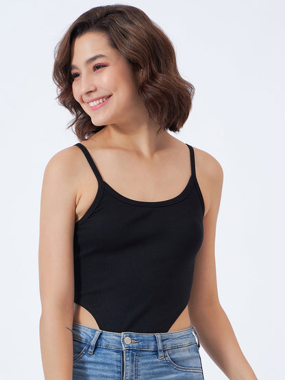 Ribbed High Cut Bodysuit