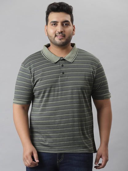 Striped Half Sleeve Casual T-Shirt