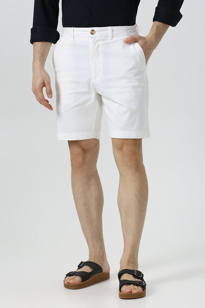 Cotton White Marina Shorts