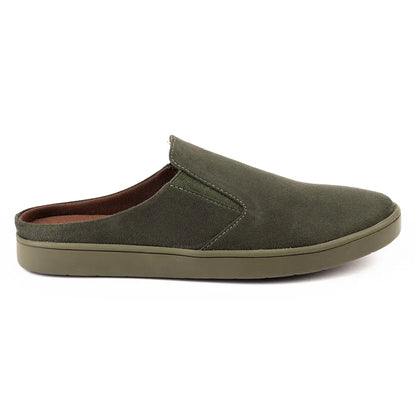 Paaduks Nest Mules Vegan Suede Green Men Slip-ons