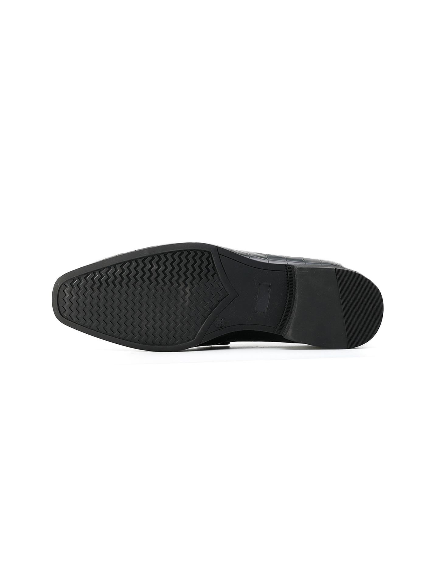 Monkstory Horsebit Croc-Effect Slip-Ons - Black
