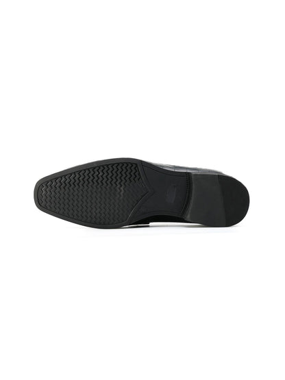 Monkstory Horsebit Croc-Effect Slip-Ons - Black