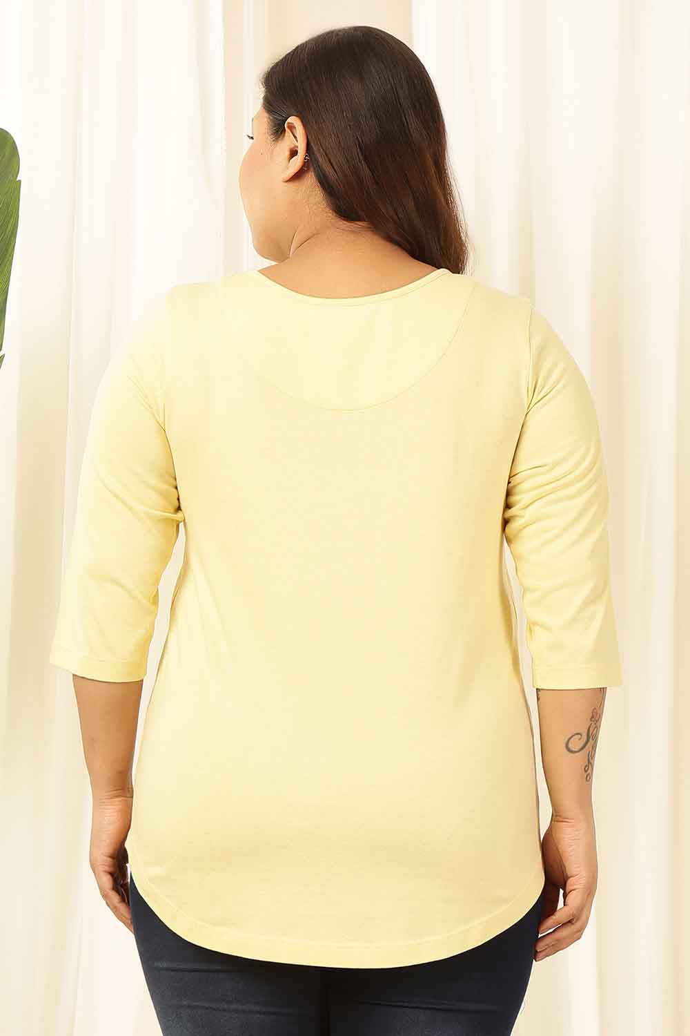 Plus Size Yellow Tshirt