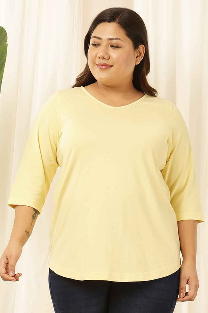 Plus Size Yellow Tshirt