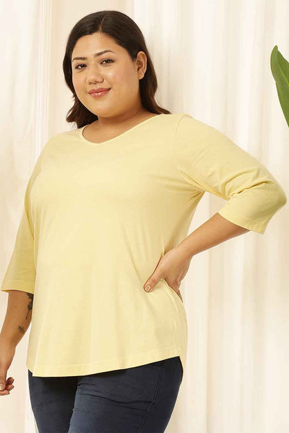 Plus Size Yellow Tshirt