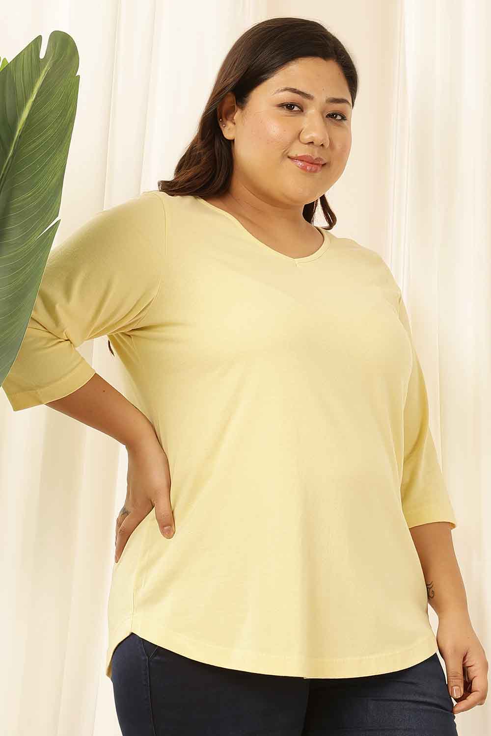 Plus Size Yellow Tshirt