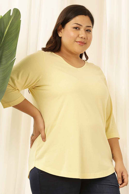 Plus Size Yellow Tshirt