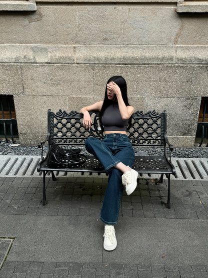 Cosmic Blue Dad Fit Straight Jeans