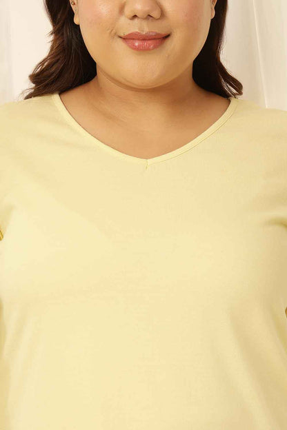 Plus Size Yellow Tshirt