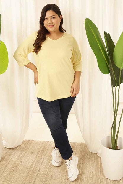 Plus Size Yellow Tshirt