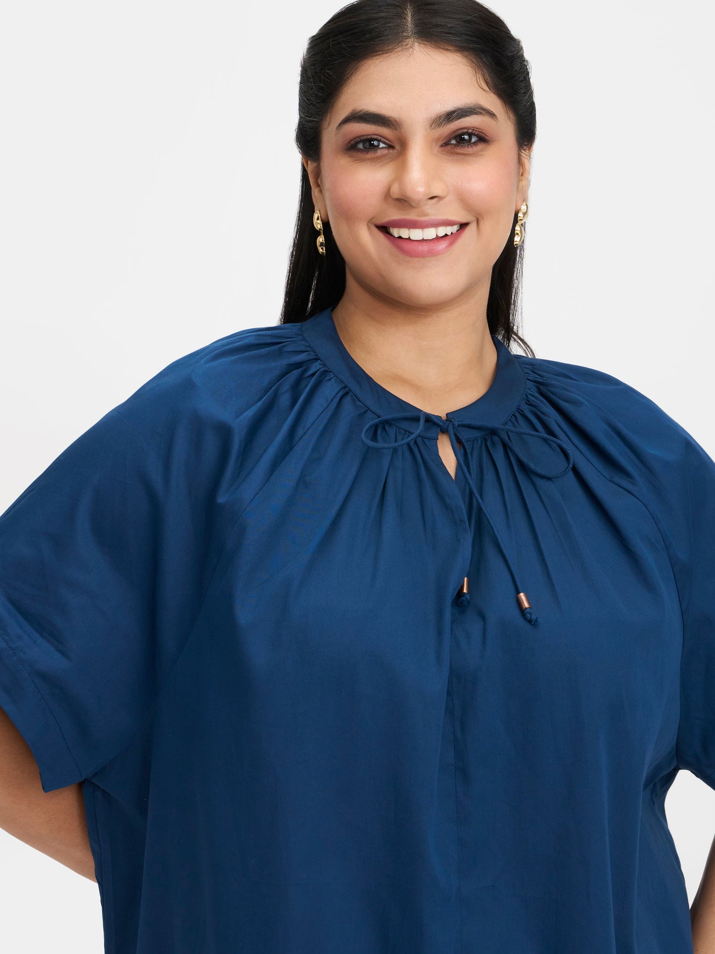 100% Cotton Tie-Up A-Line Dress