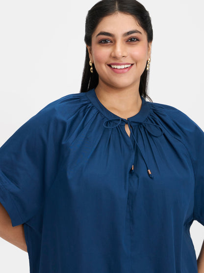 100% Cotton Tie-Up A-Line Dress