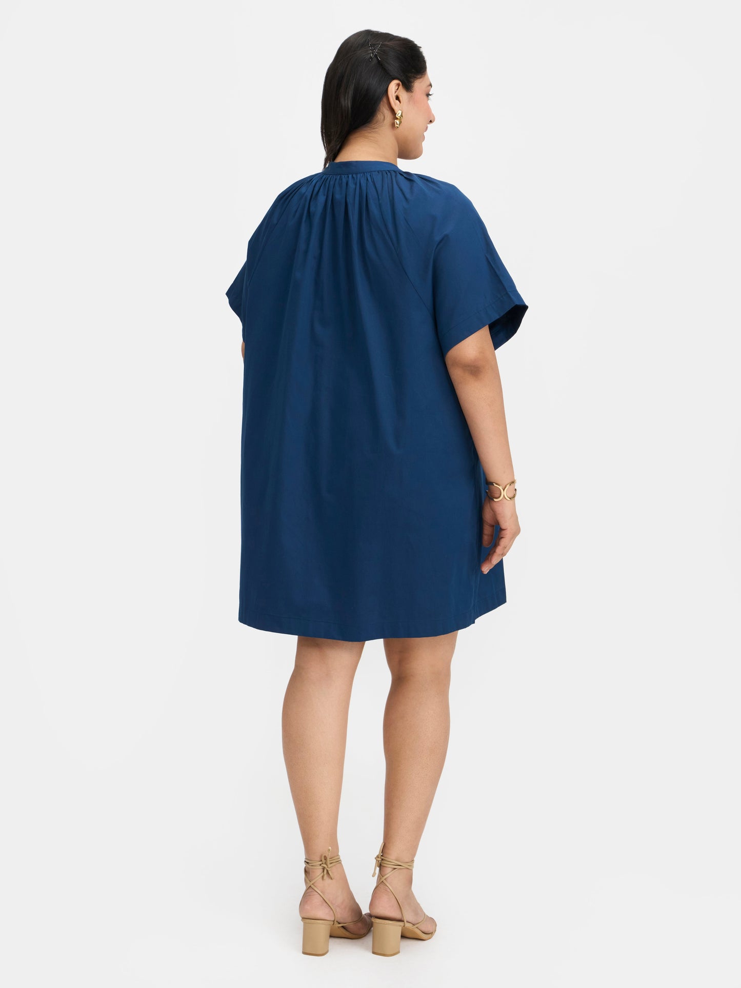 100% Cotton Tie-Up A-Line Dress