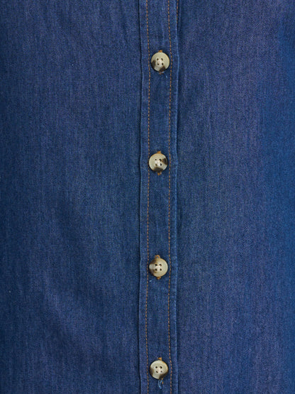 100% Cotton Denim Shirt Dress