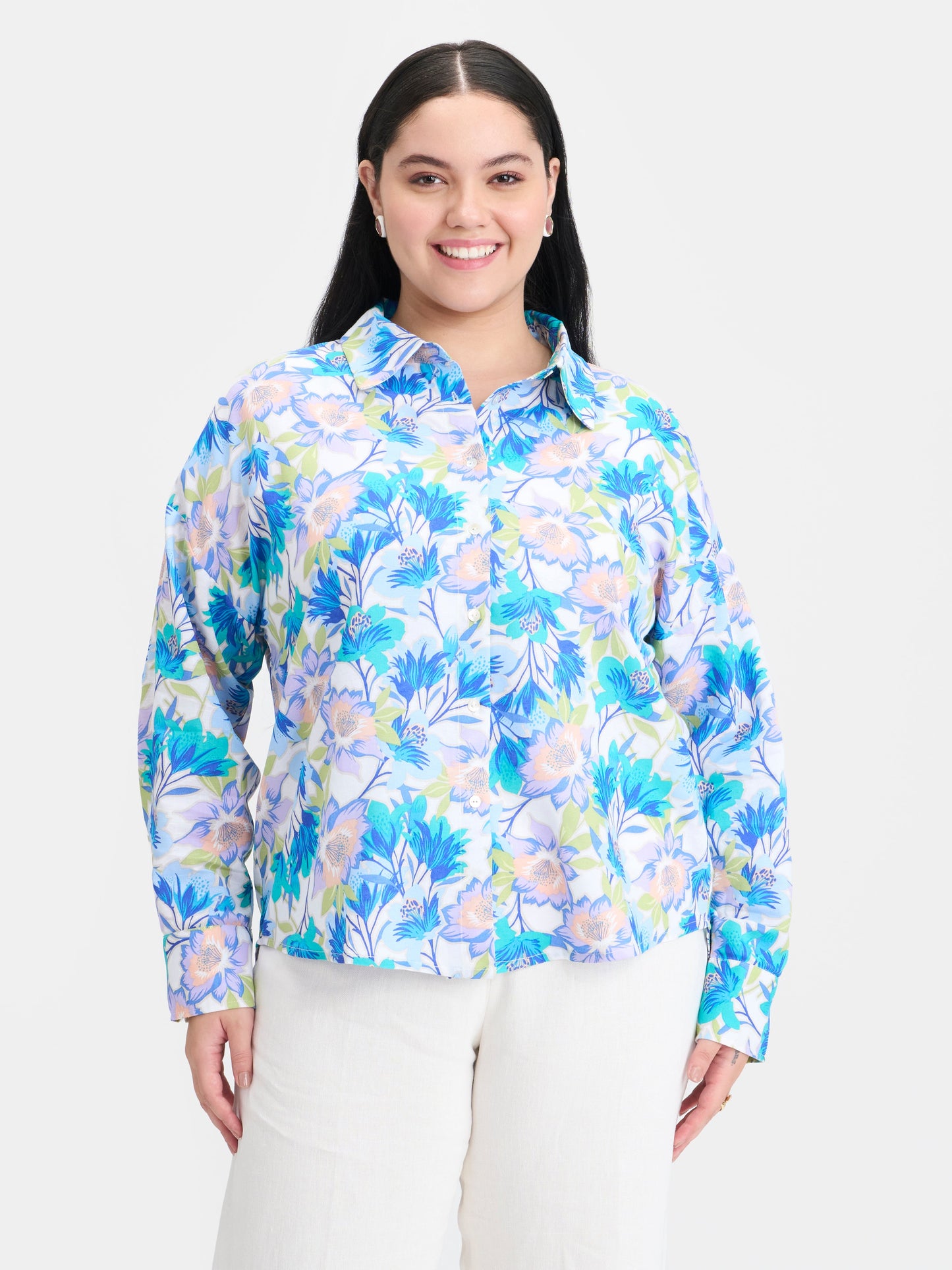 Linen Printed Button Shirt