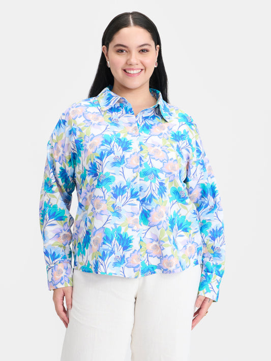 Linen Printed Button Shirt