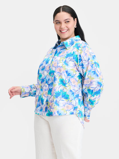 Linen Printed Button Shirt