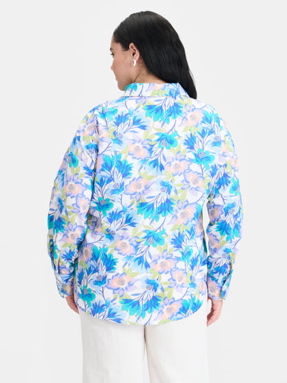 Linen Printed Button Shirt