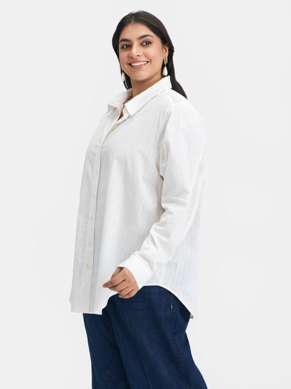 Cotton White Lace Shirt