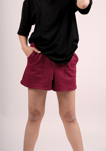Playtime Shorts in Cranberry Red