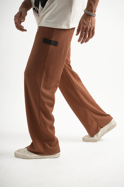Rusty Brown Waffle Lounge Pants