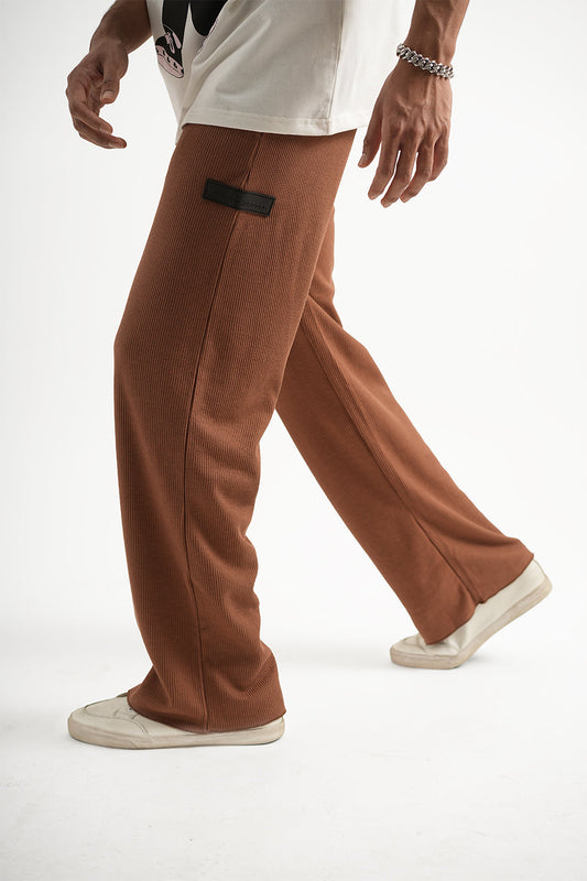 Rusty Brown Waffle Lounge Pants