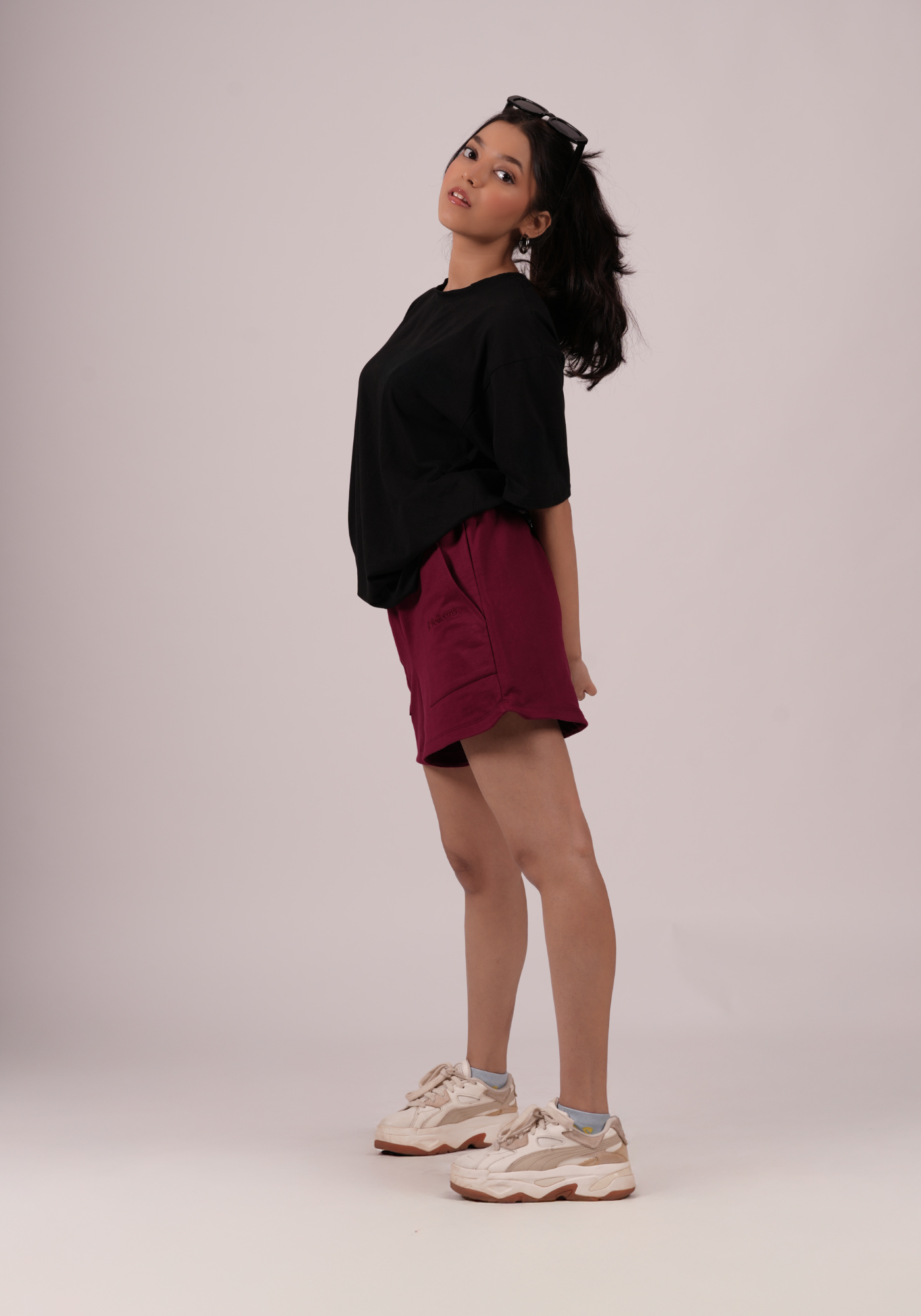 Playtime Shorts in Cranberry Red