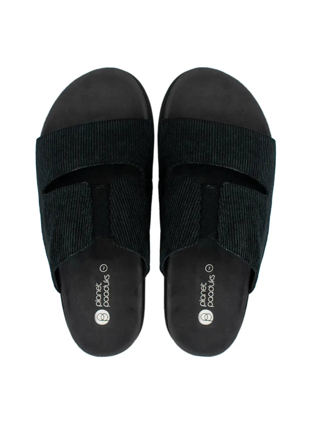 Paaduks Finn Cloak Corduroy Black Men Slides